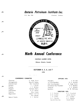 Nineth Annual Conference Page 1