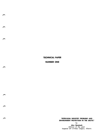 Petroleum Industry Problems and Environment Protection in The Arctic Page 1