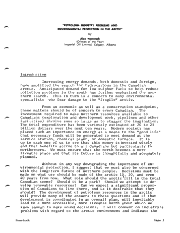 Petroleum Industry Problems and Environment Protection in The Arctic Page 1