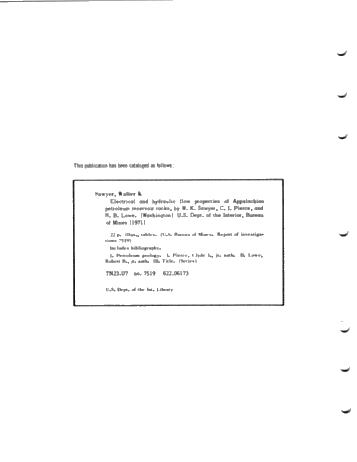 Electrical and Hydraulic Flow Properties of Appalachian Petroleum Reservoir Rocks Page 2