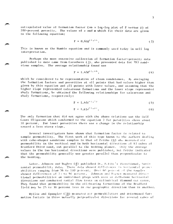 Electrical and Hydraulic Flow Properties of Appalachian Petroleum Reservoir Rocks Page 5