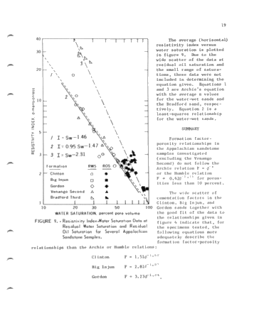 Electrical and Hydraulic Flow Properties of Appalachian Petroleum Reservoir Rocks Page 21