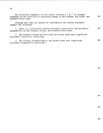 Electrical and Hydraulic Flow Properties of Appalachian Petroleum Reservoir Rocks Page 22
