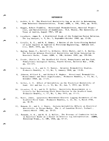 Electrical and Hydraulic Flow Properties of Appalachian Petroleum Reservoir Rocks Page 23