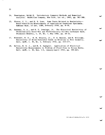 Electrical and Hydraulic Flow Properties of Appalachian Petroleum Reservoir Rocks Page 24