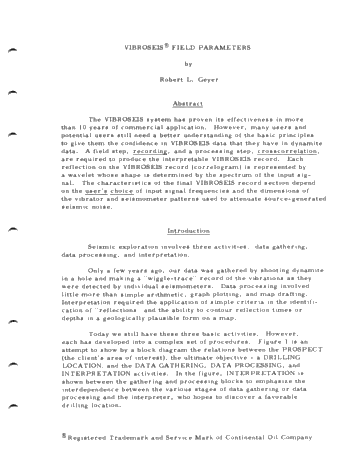 Vibroseis Exploration Techniques Page 1