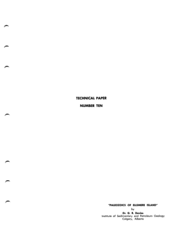 Upper Paleozoic Carbonates and Evaporates, Northwestern Ellesmere Island Page 1