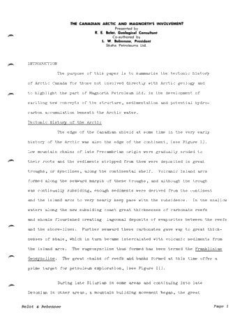 The Canadian Arctic and Magnorth's Involvement Page 1