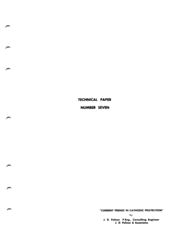 Current Trends in Cathodic Protection Page 1