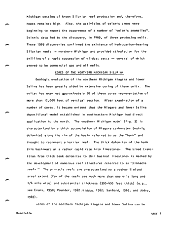 Reciprocal Deposition Within Niagara and Early Cayugans Carbonates and Evaporates Northern Michigan Basin Page 3
