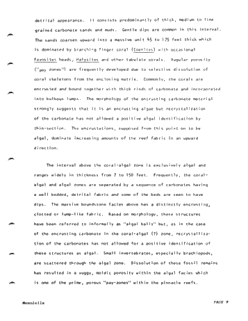 Reciprocal Deposition Within Niagara and Early Cayugans Carbonates and Evaporates Northern Michigan Basin Page 9