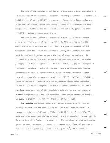 Reciprocal Deposition Within Niagara and Early Cayugans Carbonates and Evaporates Northern Michigan Basin Page 10