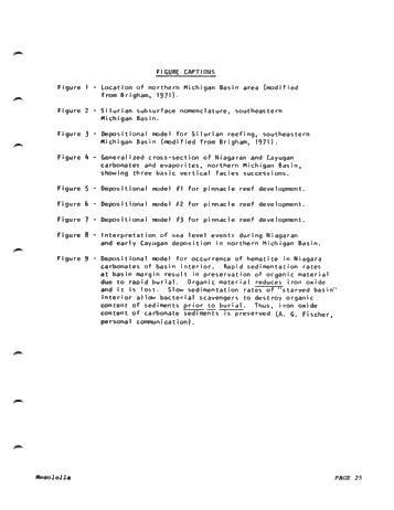 Reciprocal Deposition Within Niagara and Early Cayugans Carbonates and Evaporates Northern Michigan Basin Page 25