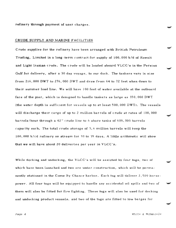 The Come-By-Chance Refinery Project Page 4
