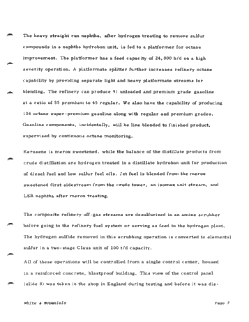 The Come-By-Chance Refinery Project Page 7