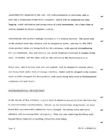 The Come-By-Chance Refinery Project Page 8