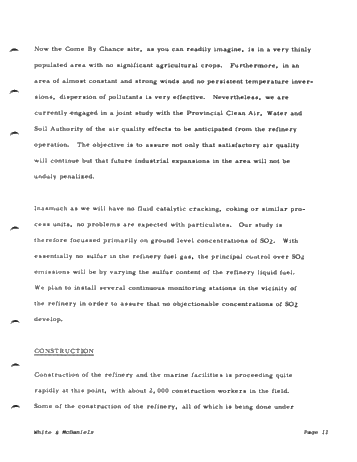 The Come-By-Chance Refinery Project Page 11