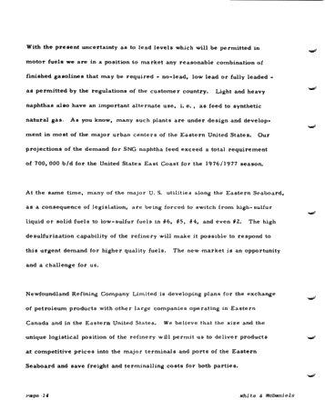 The Come-By-Chance Refinery Project Page 14