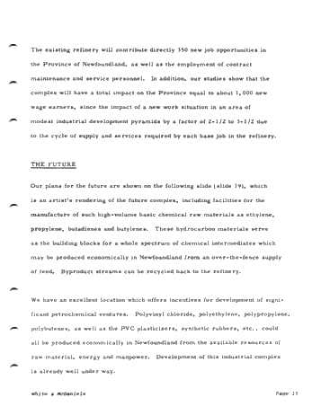 The Come-By-Chance Refinery Project Page 15