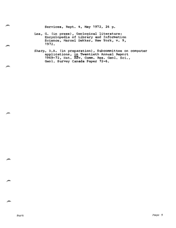 Application of Public Computer Based Information Services to Petroleum Exploration in Canada Page 9