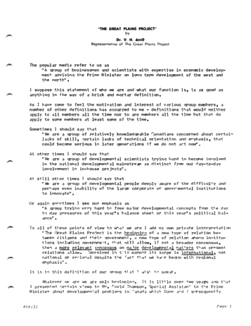 The Great Plains Project Page 1