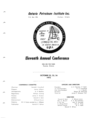 Eleventh Annual Conference Page 1