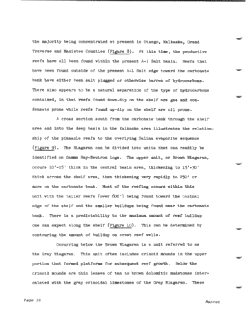Niagaran Pinnacle Reefs in Michigan Page 20