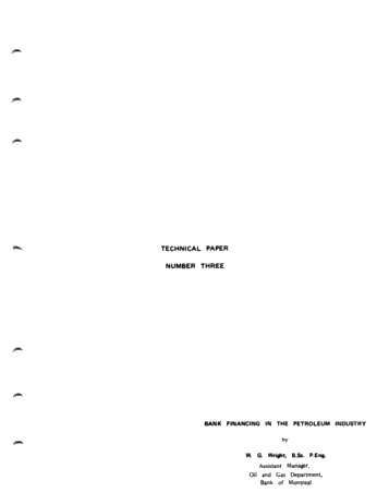 Bank Financing in the Petroleum Industry Page 1