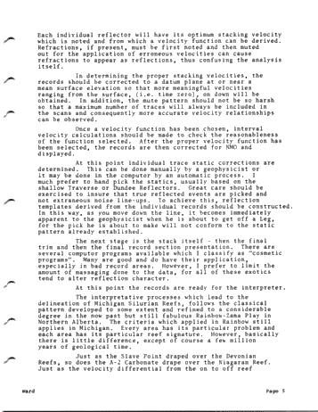 Seismic Techniques in Delineating Northern Michigan Reefs Page 5