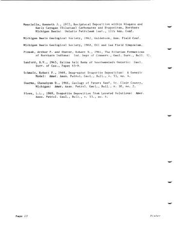 Petroleum Occurrence in the Silurian Reefs on Michigan Page 10