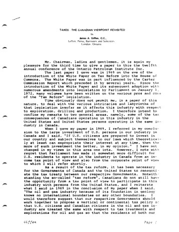 Taxes - The Canadian Viewpoint Revisited Page 1