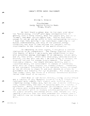 Canada's Future Energy Requirements Page 3