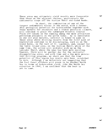Canadian East Coast Offshore Exploration for Oil and Gas Page 14
