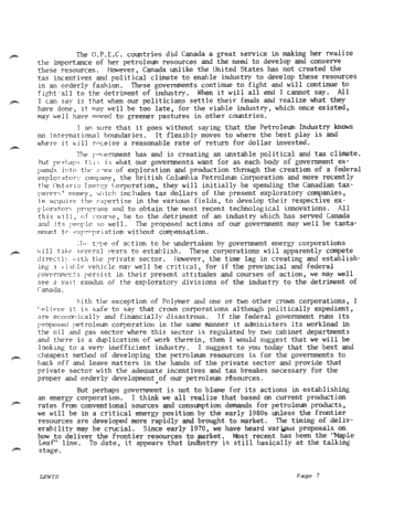 Politics and the Canadian Exploration Environment Page 7