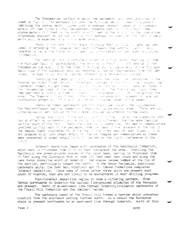 Geology & Hydrocarbon Potential of the East Shore of Lake Huron Page 2