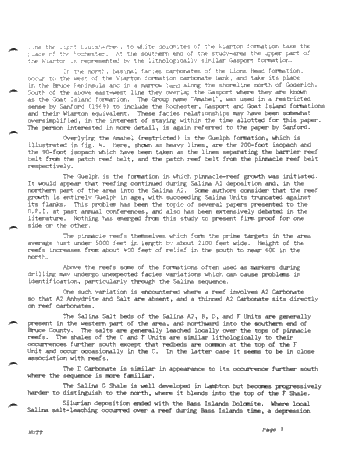 Geology & Hydrocarbon Potential of the East Shore of Lake Huron Page 3