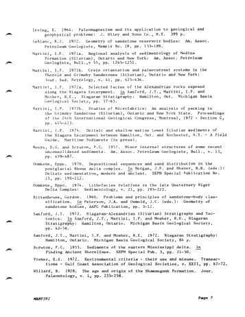 Environments of Deposition of The Medina (Grimsby) Formation and Exploration for Hydrocarbons Page 7