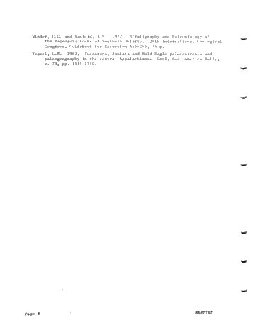 Environments of Deposition of The Medina (Grimsby) Formation and Exploration for Hydrocarbons Page 8