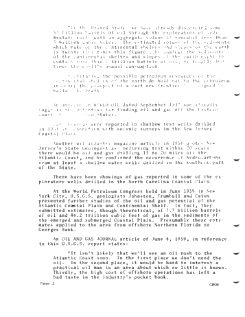 Oil and Gas Potential: East Coast U.S.A. and Offshore Page 4
