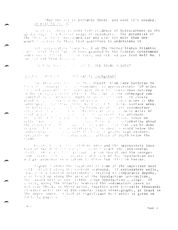 Oil and Gas Potential: East Coast U.S.A. and Offshore Page 5