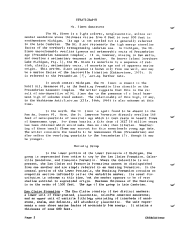 Cambrian and Cambro-Ordovician Stratigraphic Framework of the Michigan Basin Page 2