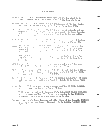 Cambrian and Cambro-Ordovician Stratigraphic Framework of the Michigan Basin Page 8