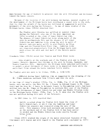 The Lower and Middle Paleozoic History of the Findlay Arch in Ohio Page 2