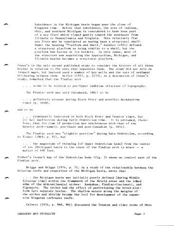 The Lower and Middle Paleozoic History of the Findlay Arch in Ohio Page 3