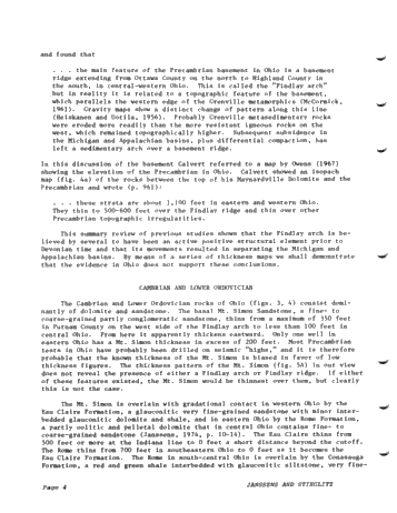 The Lower and Middle Paleozoic History of the Findlay Arch in Ohio Page 4