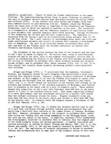 The Lower and Middle Paleozoic History of the Findlay Arch in Ohio Page 8