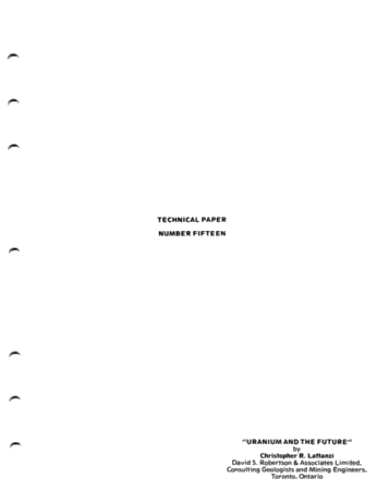 Uranium and the Future Page 1