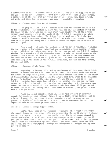 Luncheon Address - Canada's Petroleum - at the Crossroads Page 2