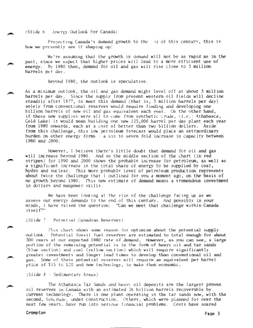 Luncheon Address - Canada's Petroleum - at the Crossroads Page 3