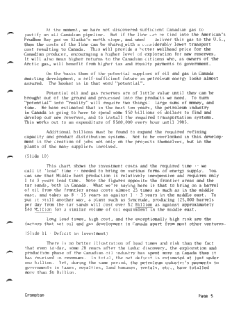 Luncheon Address - Canada's Petroleum - at the Crossroads Page 5